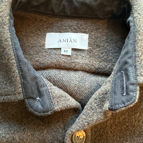 Anián Field Coat Recycled Wool Overshirt Canada - Men's Medium - Wharf Brown - Picture 2 of 3